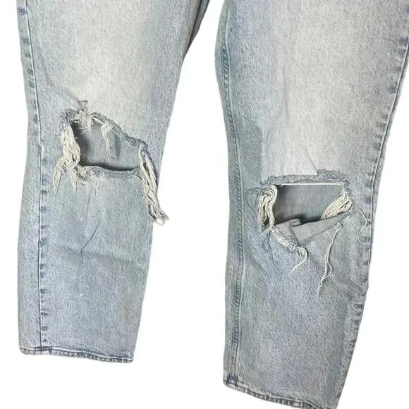 Abercrombie & Fitch Women’s Sz 27 / 4 Jeans The Dad High Rise Distressed - Picture 4 of 6
